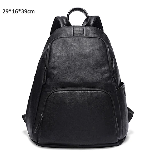 Мужской рюкзак WESTAL с зарядкой через usb, натуральная кожа, 15 дюймов, сумка для ноутбука, рюкзаки, школьная сумка для подростка, Mochila, компьютерные сумки 7237 - Цвет: 7237blackS