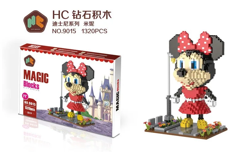9040 Новинка HC 9041 1617 шт стежок японского аниме мультфильм DIY магические блоки алмазные строительные блоки игрушки Совместимые