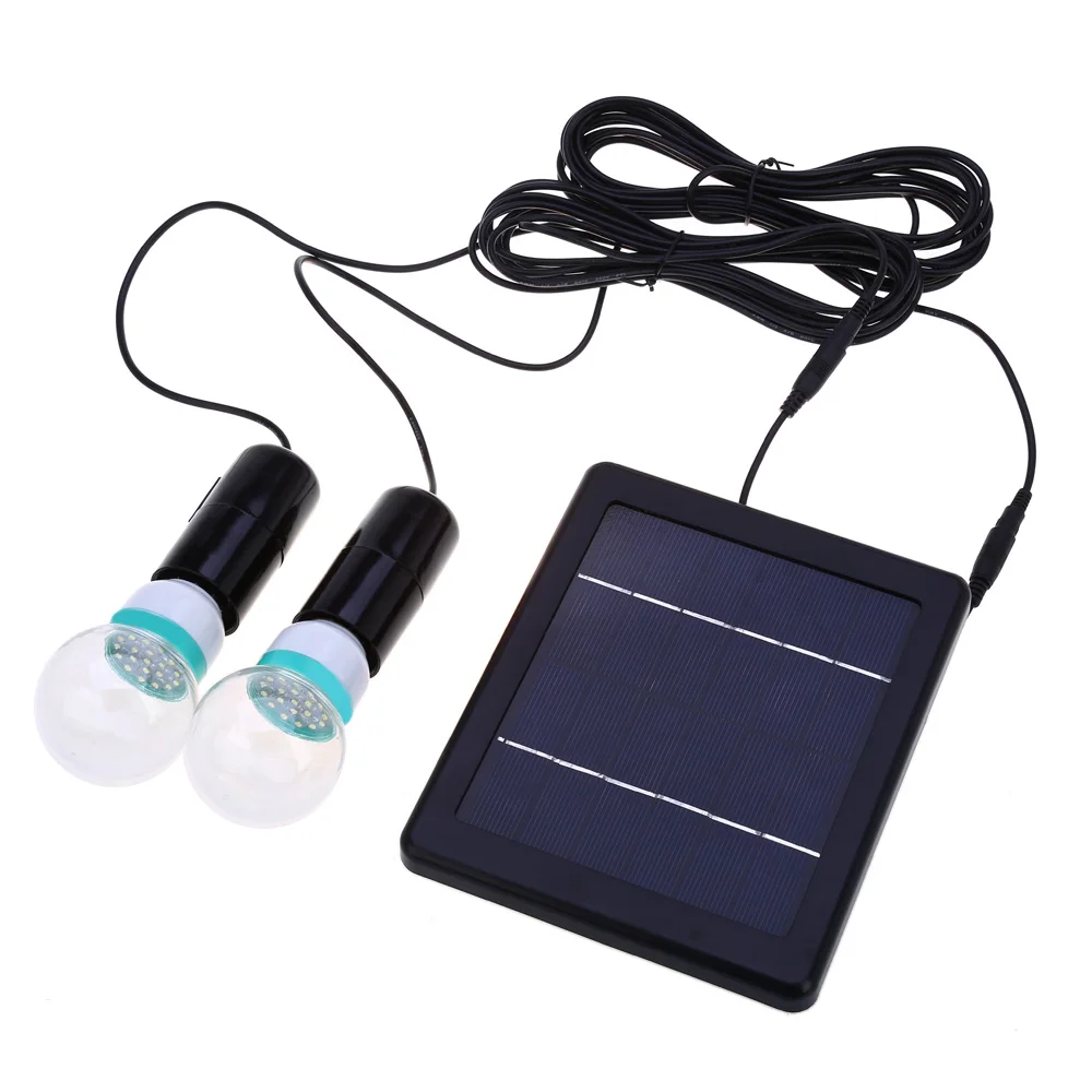 

240LM 40 LED E27 Super Bright Solar Powered Two LED Bulbs Light Double Lamp Light for Outdoor Corridor,Courtyard,Garden Lamp
