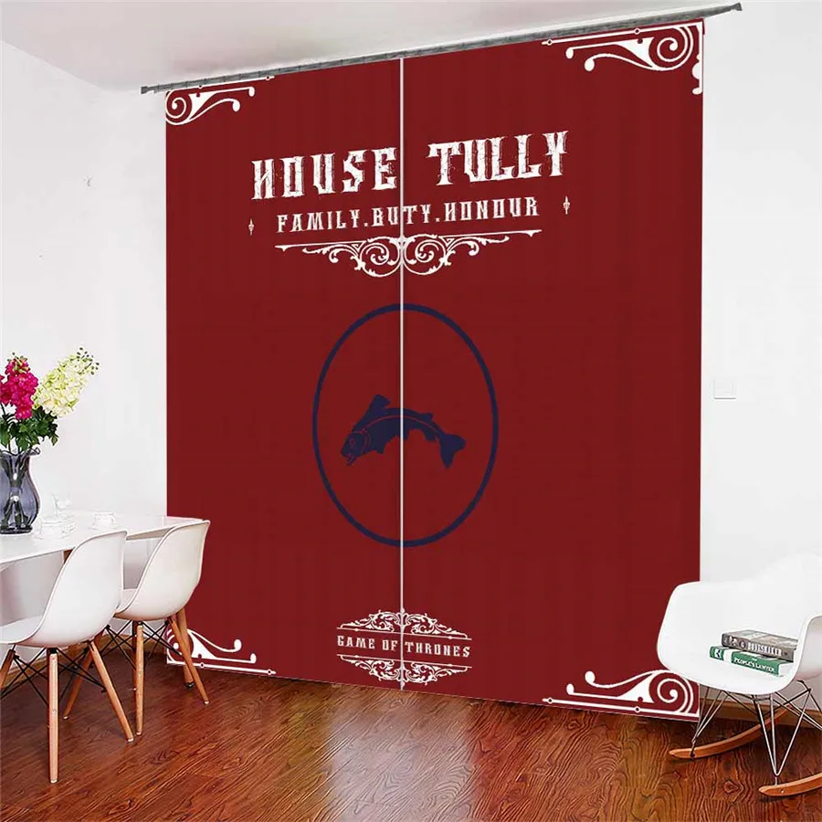 

3D Window Curtains Game of Thrones Print for Living Room Bedding Room Home Decor Tapestry Wall Carpet Drapes Cotinas #GOT-60