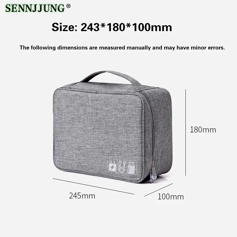 كبير قدرة كابل بيانات حقيبة التخزين السفر الالكترونيات اكسسوارات المنظم الحقيبة ل HDD محول بطاقة الذاكرة الرقمية الأدوات