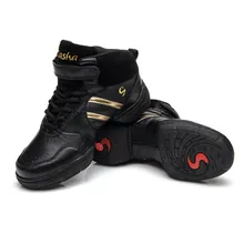 Free Shipping New Style Black Genuine Leather Dancing Sneakers Shoes Modern Dance Shoes Jazz Shoes Zapatilla De Deporte B52D