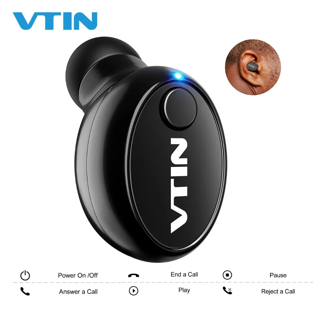 Спортивные миниатюрные Bluetooth наушники VTIN беспроводные вкладыши 4 1 портативные
