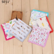 Детский мягкий носовой платок из хлопка /с мультяшным принтом 35 см/много видов применения