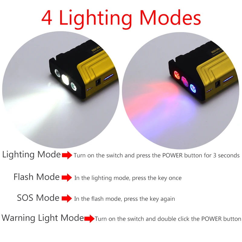  68800 mAh 12 V 600 A Multi-function Jump Starter USB Portable Power Bank Car Battery Booster Charge