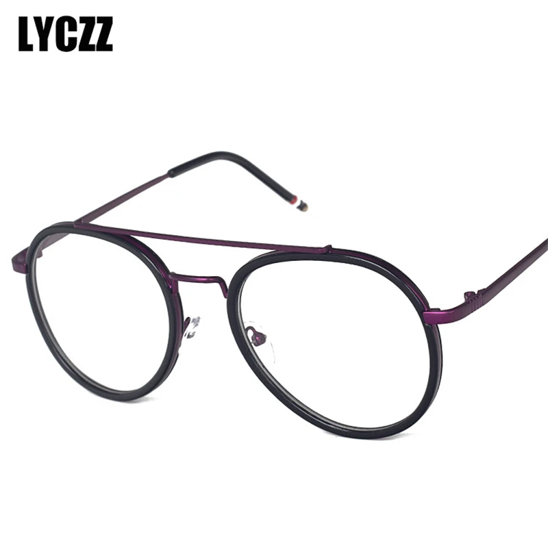 

LYCZZ Men Women Aviation Style Plain Glasses Vintage Spectacle Frames NEW Alloy Optical Eyewears Unisex Prescription Eyeglasses