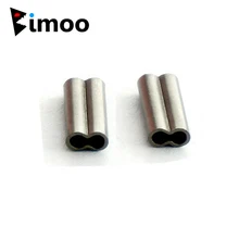 Мини Двойной баррель медные рукава для моно стальной проволоки щипцы черный цвет морской рыбалки такелаж аксессуары терминал снасти