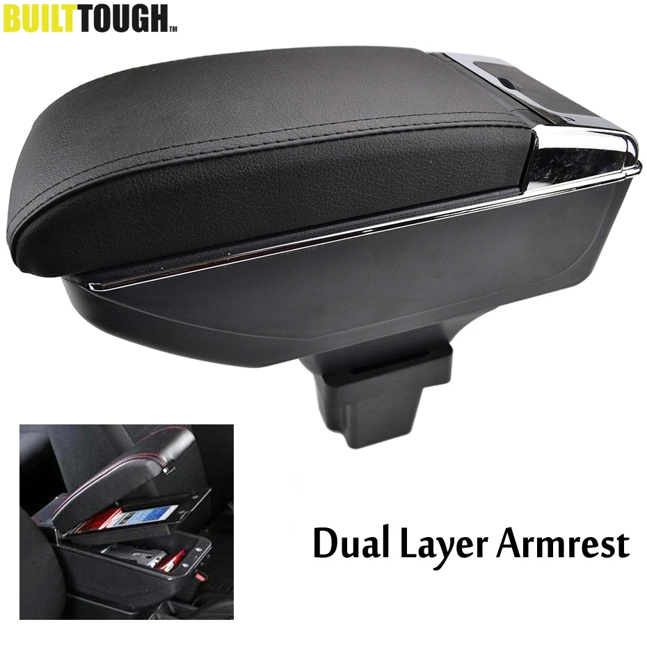 

Dual Layer Armrest For Chevrolet Trax Tracker Holden Trax 2013-2017 Center Console Storage Box Leather Arm Rest 2014 2015 2016