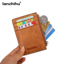 2016 Business Genuine Leather Slim Wallet for Men Small Thin Card Holder Luxury Brand Designer Short Wallets Mini Zip Coin Purse 2016 Business Genuine Leather Slim Wallet for Men Small Thin Card Holder Luxury Brand Designer Short Wallets Mini Zip Coin Purse