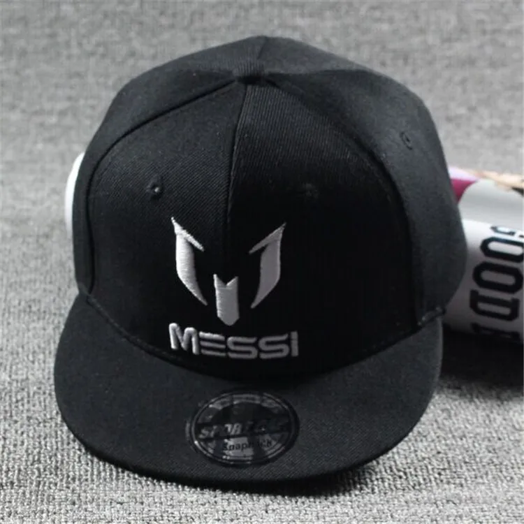 TUNICA/Новинка года; модная детская бейсбольная кепка Ronaldo CR7 Neymar NJR; шляпы для мальчиков и девочек; Детская кепка MESSI Snapback; кепки в стиле хип-хоп Gorras - Color: MESSI black