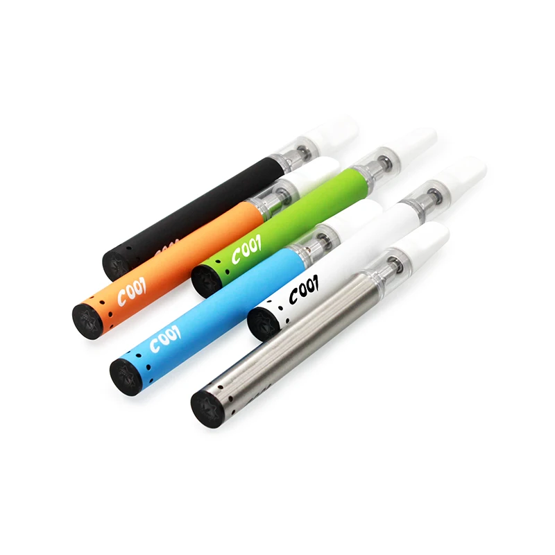 КБР одноразовая ручка для масла стартовый набор электронных сигарет 240 мАч батарея керамическая катушка и капельный наконечник толстый масляный картридж бак испаритель