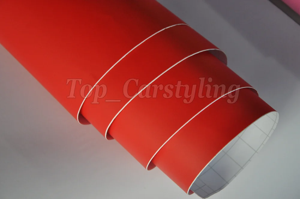 satin Matte red vinyl car wrapping film 3m 1080 satin red car wrapping film (12)
