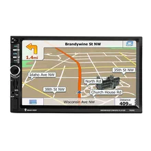 7″ 1DIN Touch Screen Car Radio DVD MP5 Video Player+Rear CamBluetooth FM GPS Navigation with Remote Control 7020G with Map card