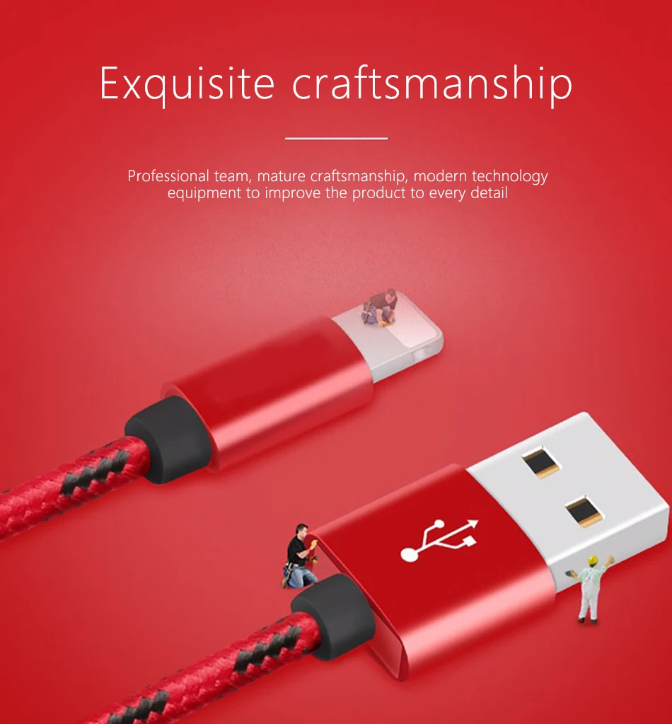 NOHON Nylon Fast Charging Data USB Cable For Apple 8Pin For iPhone XS MAX XR X 7 6 8 5S Plus For iPad Mini Lighting Charger Cord (6)