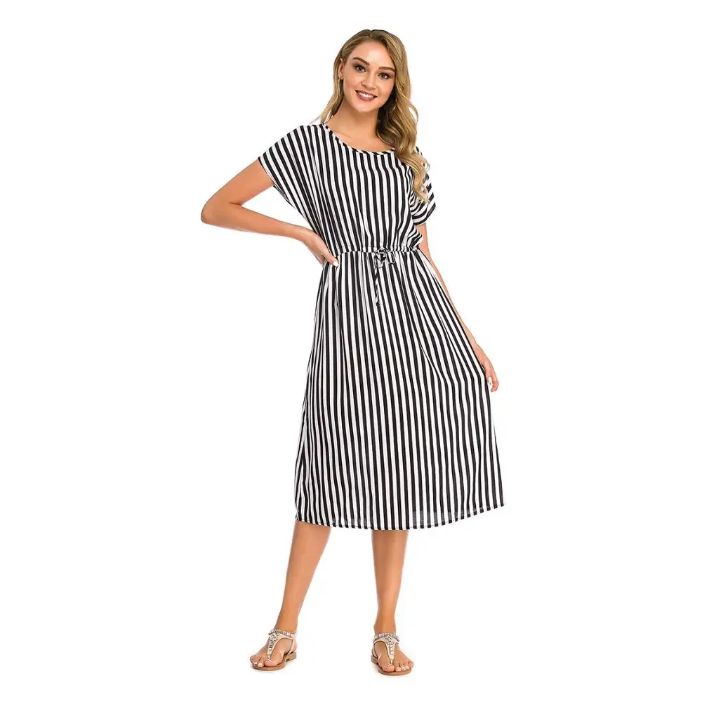 

New Fashion Multicolor Printing Summer&Autumn Women's Clothing Cotton Knee-Length Dress For Women LYQ004