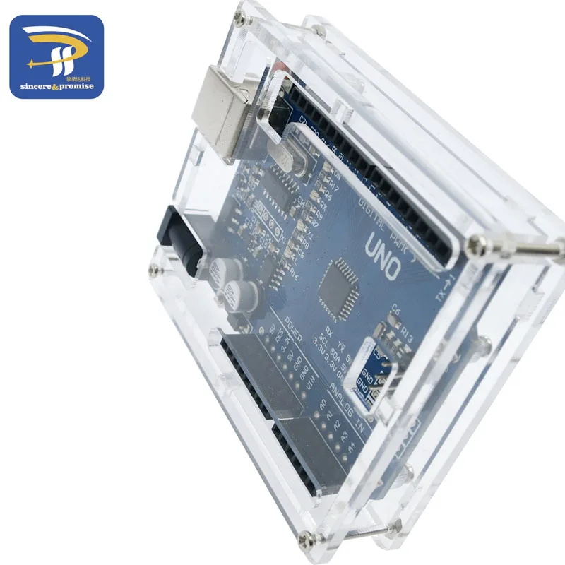 Один набор прозрачный корпус коробки для Arduino UNO R3|shell box|shell setshell arduino |