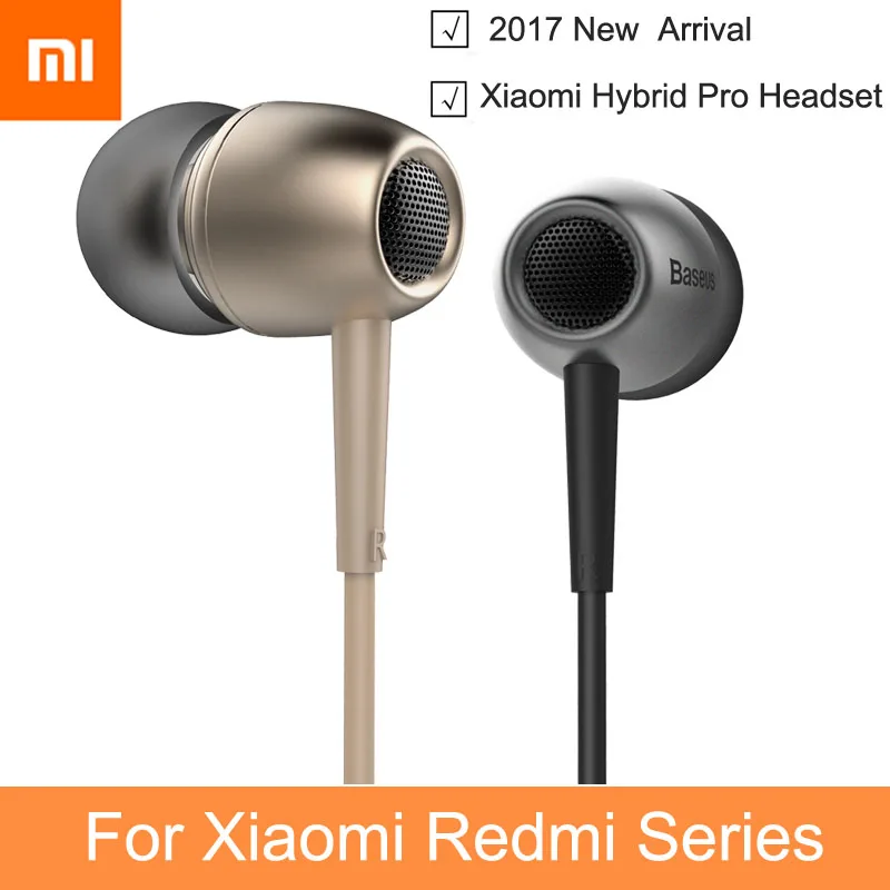 

2017 New In-Ear Hybrid Pro Earphone for xiaomi mi5 Music Headsets with Microphone for Redmi Wired Sport Usage Fone De Ouvido