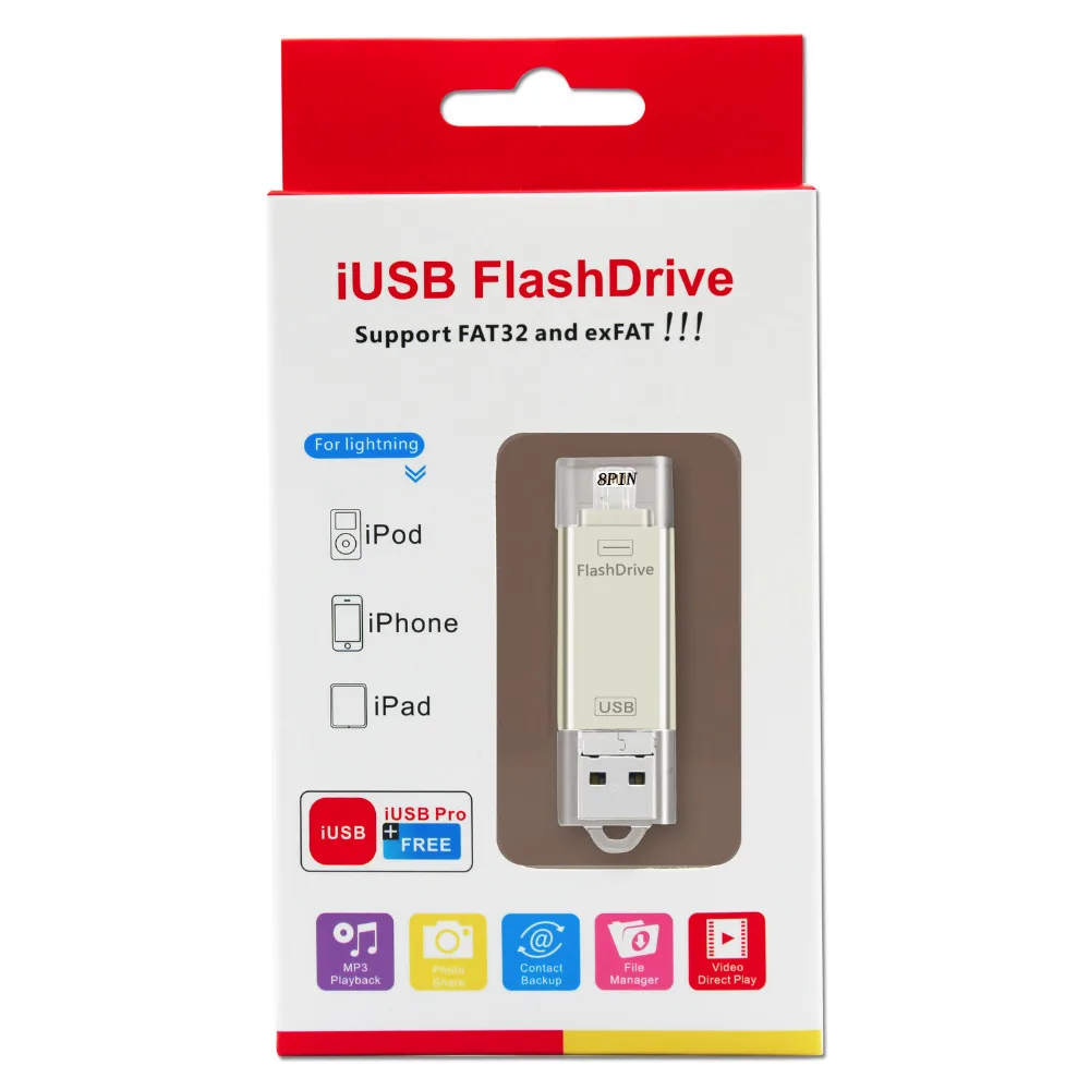 high speed USB flash drive silver package