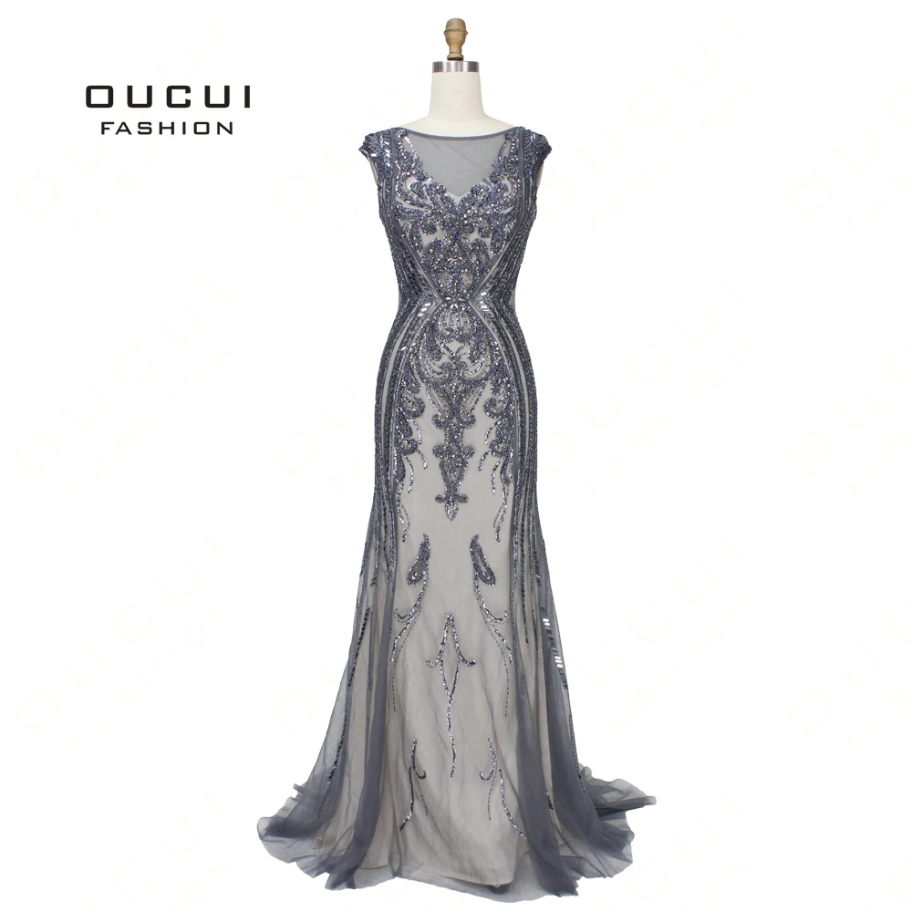 

Sexy Newest Dubai Sheer Cap Sleeve Mermaid Evening Dress 2019 Robe De Soiree Prom Long Elegant Dresses Party Vestidos OL103384