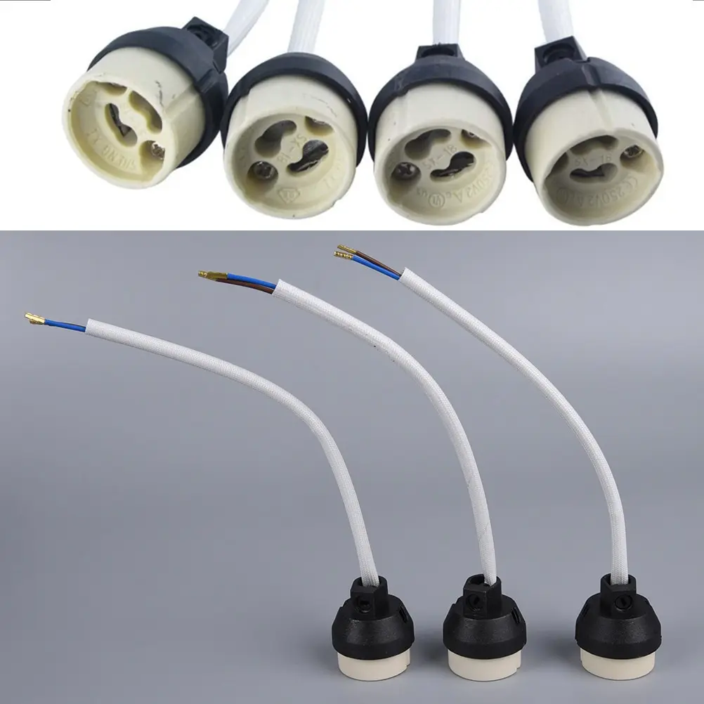 New 1x gu10 socket base Connector Ceramic Holder Lamp wiring for GU10 Base Halogen Sockets or GU10 led bulb