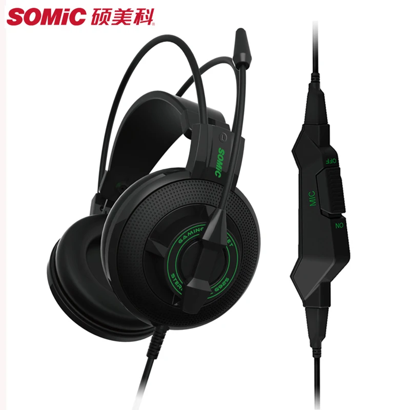 SOMIC G925 игровая гарнитура Super Bass стерео объемный звук Over Ear Игры наушники с