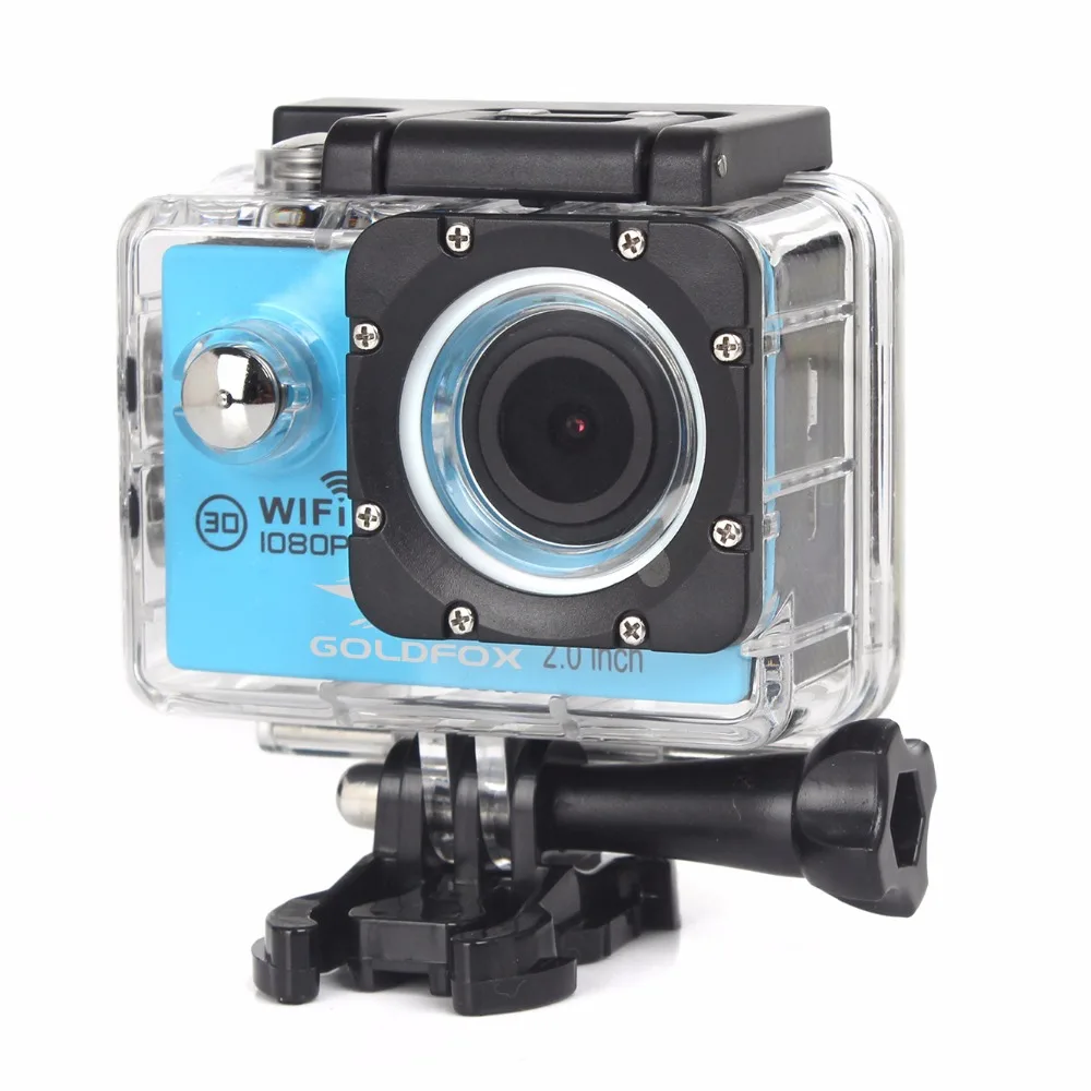 

Goldfox 2.0 inch Ultra HD Wifi Action Camera 1080P 170 Degree Lens 30M Go Waterproof Pro Sport DV Bike Helmet Action camera