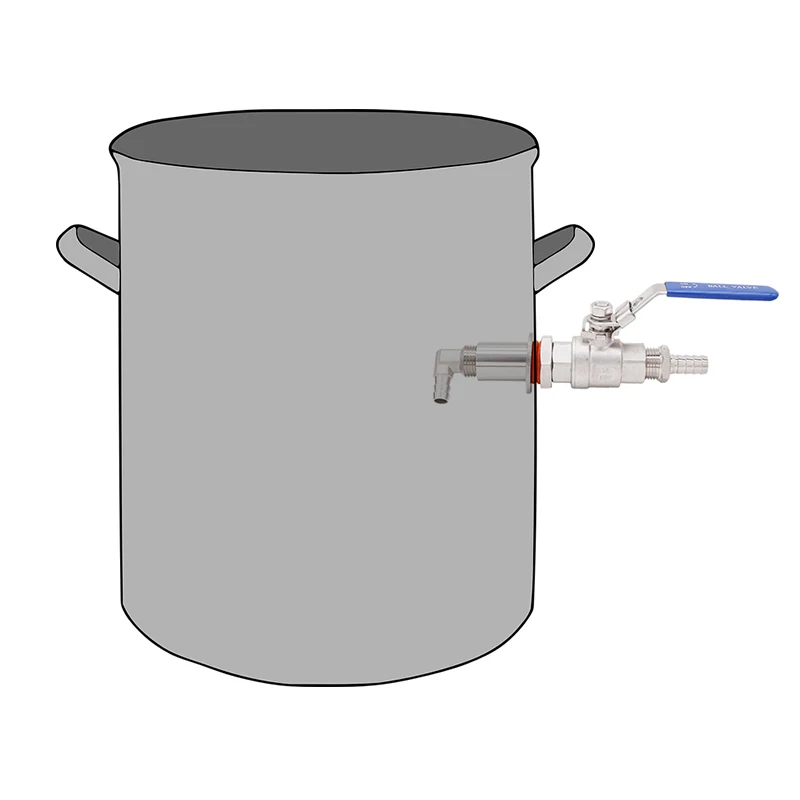 Аппарат для домашнего пивоварения без электродрели 304 SS 1/2 дюйма NPT|weldless|arm |
