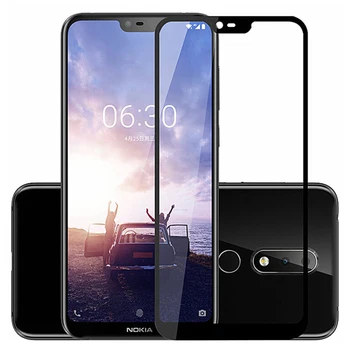 

30 Pcs/Lot 9H Premium Tempered Glass for Nokia 6.1 Plus Full Coverage Screen Protector Protective Film for Nokia 6.1 Plus