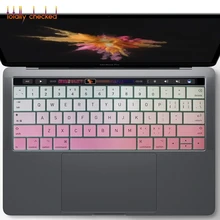 Силиконовый чехол для клавиатуры защитное покрытие для Macbook Pro 13 15 13,3 15,6 Сенсорная панель A1706 A1707 A1989 A1990 английский(США
