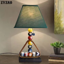 Индивидуальное творчество американские ретро настольные лампы для спальни прикроватная лампа мальчик лампа биллиард бар украшение гостиная настольные светильники