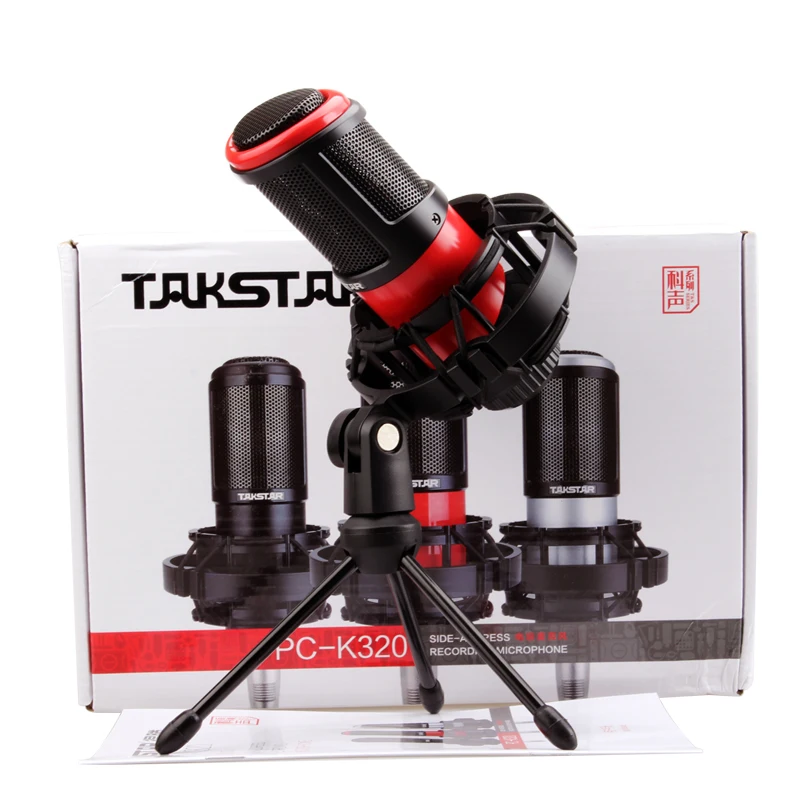 

Takstar pck320 capacitor PC-K320 Side-address Microphone computer mics Broadcasting PC recording instrument No Cable audio