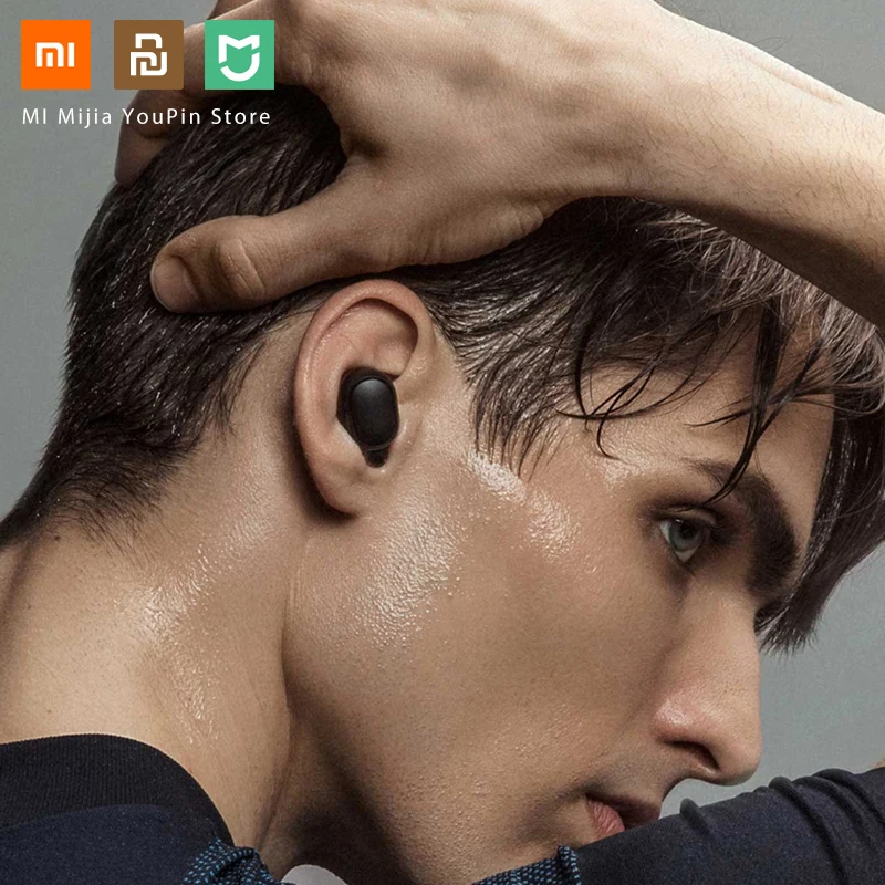 Xiaomi Redmi Airdots TWS Bluetooth наушники стерео бас наушники AI управление Bluetooth 5,0 Eeaphones с Микрофоном