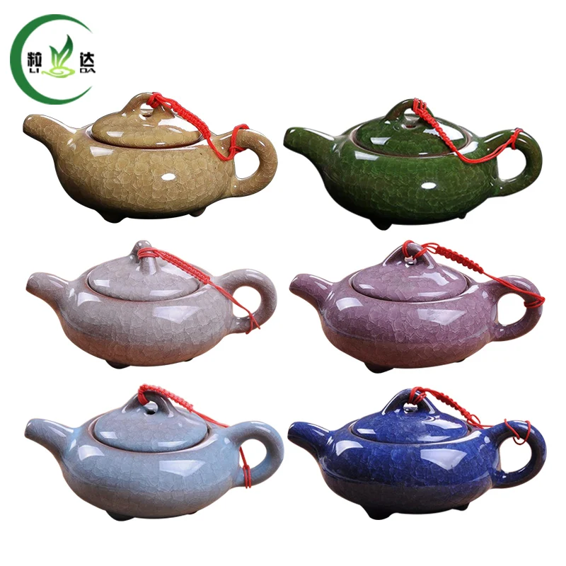 Cha Hu Ice Crackle Porcelain Teapot Ceramic Oolong Tea Gaiwan Teapotin
