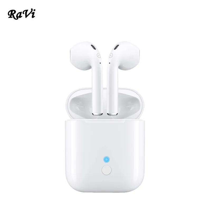 

RAVI Double Ear Bluetooth Earphones Wireless Earbuds for iphone 5 6 8 X Tws In-Ear Earphones for Apple Xiaomi Samsung Headphones