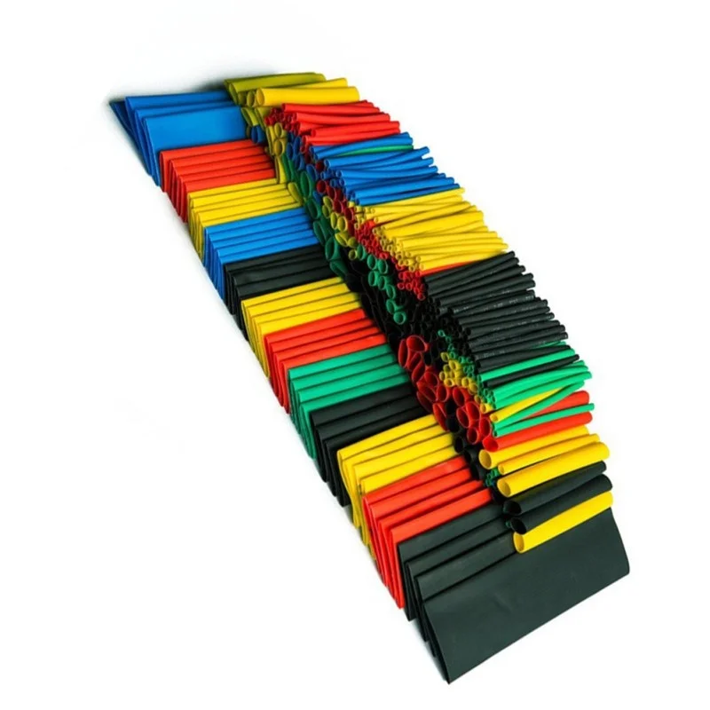 Shgo hot-150pcs Красочные ассорти термоусадочные трубки 5 цветов 8 размеры Обёрточная