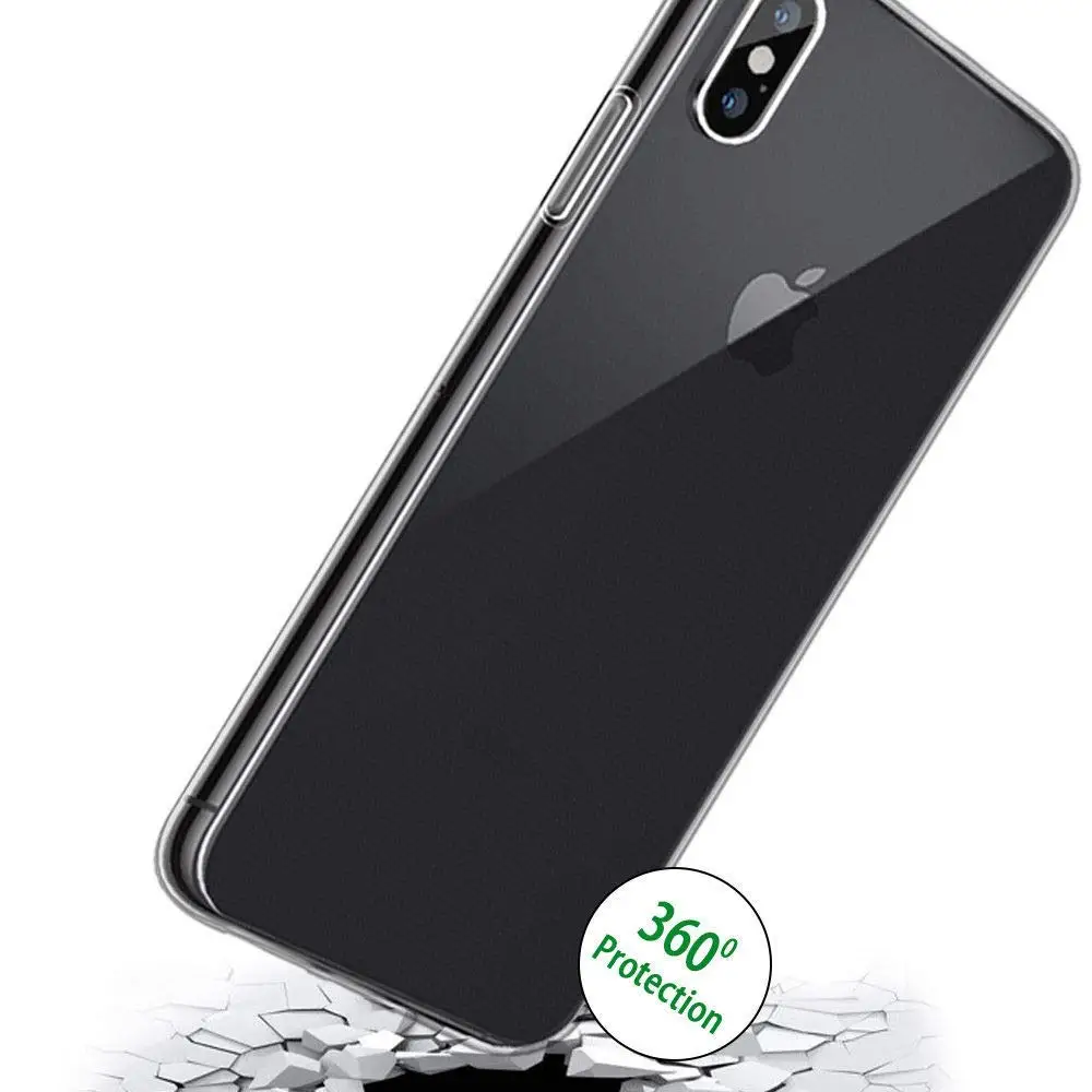 360 Degree Soft TPU Front & Back Full Body Clear Soft TPU Case Cover For iPhone  (7)