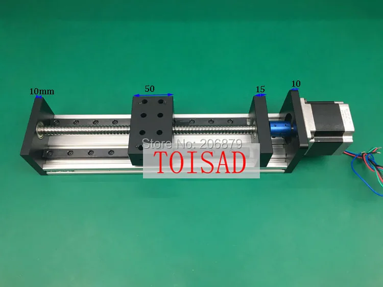 Free 2pcs 100mm Effective Stroke 1204 1605 1610Ballscrew 12mm 16m Linear Motion Guide Stage Moulde Rail+57 Nema 23 Stepper Motor |