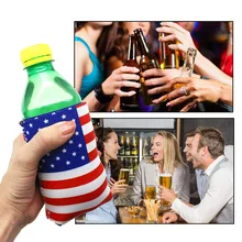 Тонкий охладитель 12 унций американский флаг тонкие банки крышка рукава патриотические звезды полосы украшенный ящик пива магазин UYT
