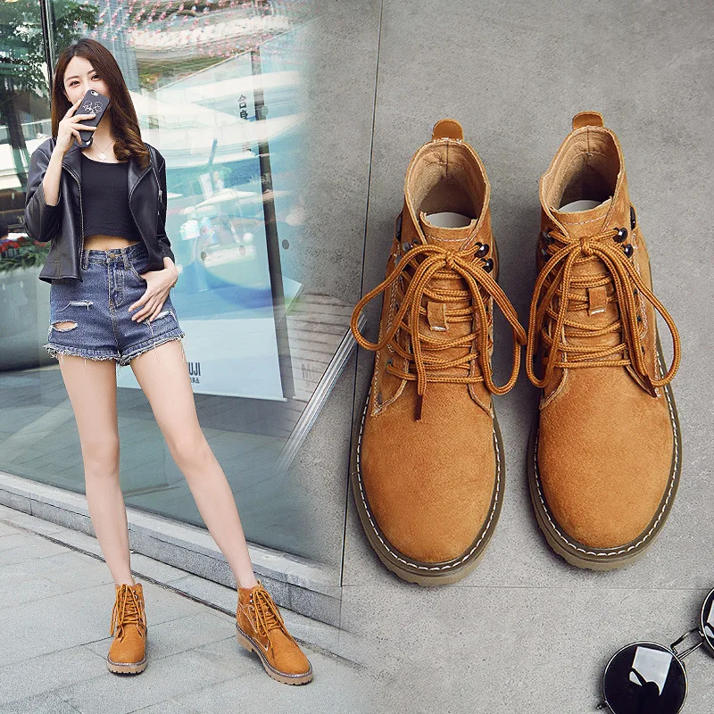 Femmes Printemps Qualité Noir jaune Livraison Cuir Véritable Mujer Mode Stephoes Supérieure Porc De Femme Automne Suède Directe Bottines Pour Botas Courtes nNvwm80