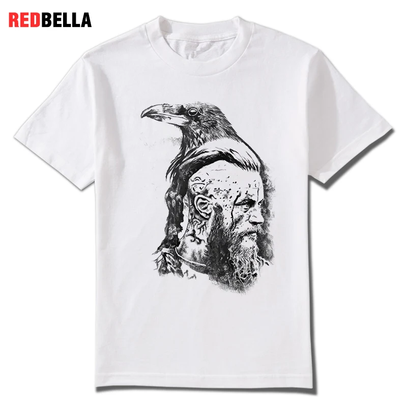 REDBELLA Summer Men Tees Odin Vikings Valhalla God