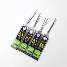 6 шт./лот, механические карандашные свинцовые заправки HB 0,3-0,9 мм 60 мм x 30 шт., длинные специальные наконечники для рисования, школьные товары, от поставщика