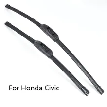 Щетки стеклоочистителя лобового стекла для Honda Civic форма 2001 2002 2003 2004 2005 2006 2007 2008 до Резина стеклоочистителя лобового стекла автомобиля