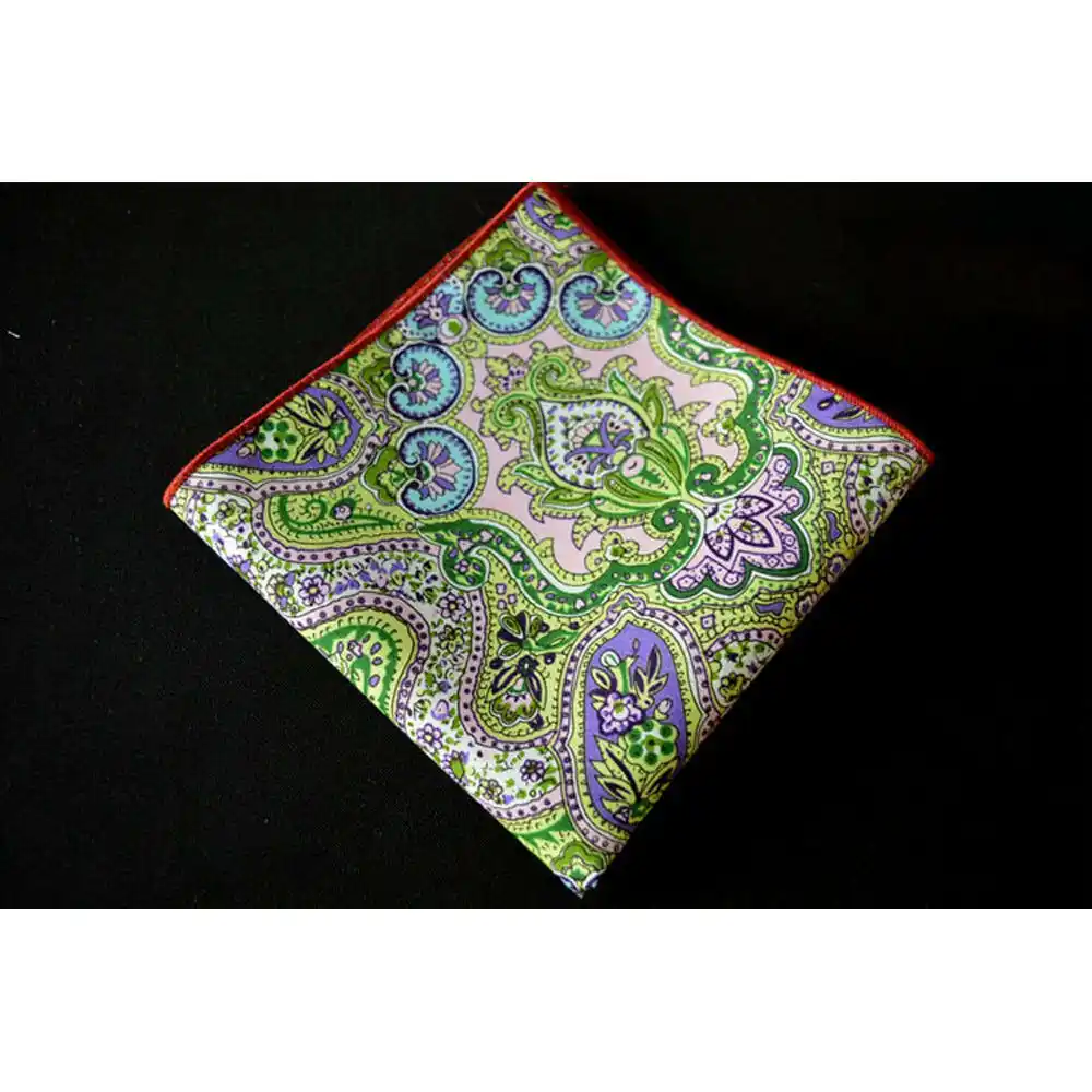 Мужской Карманный платок из хлопка с цветочным рисунком Пейсли для свадебной