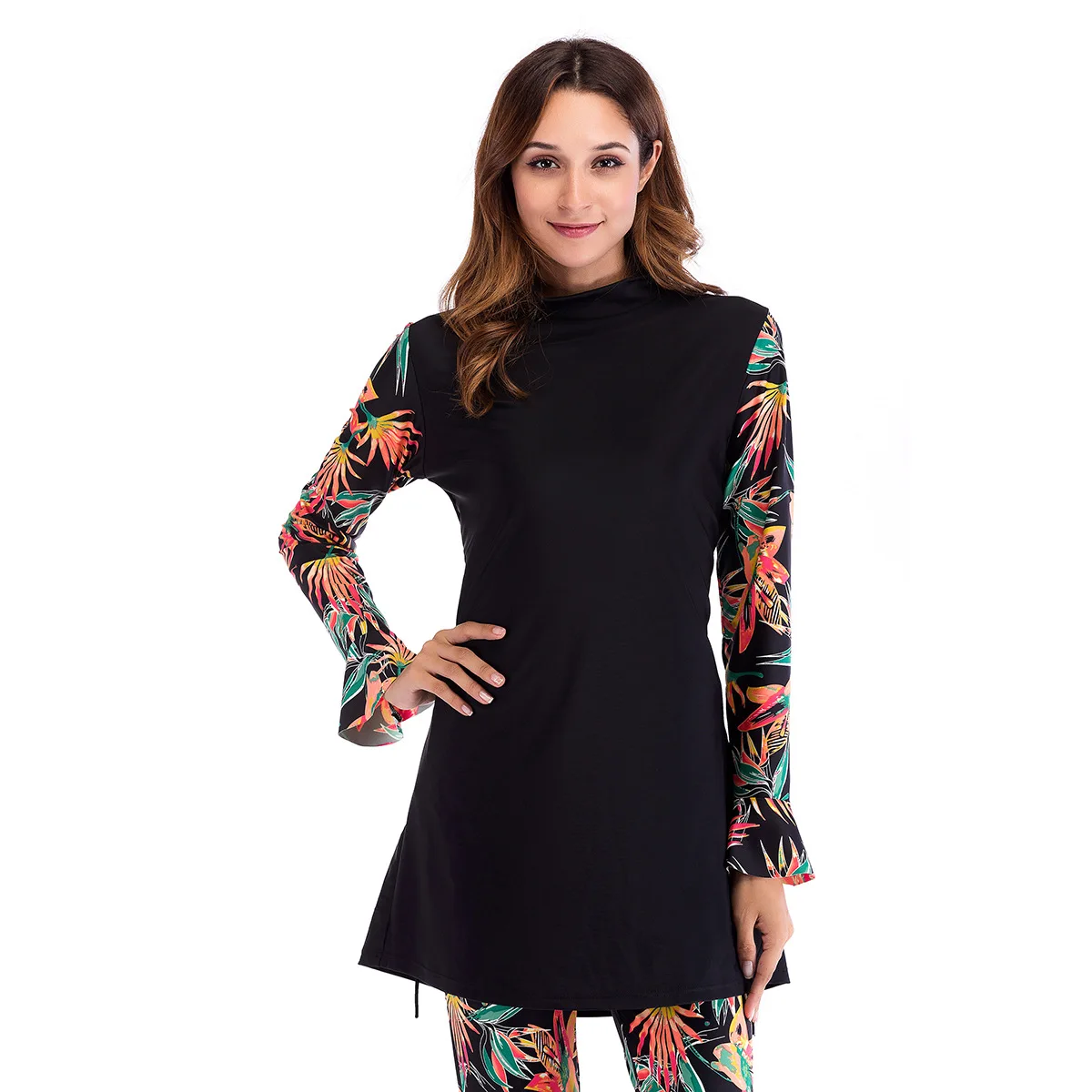 

Women Plus Size Printed Floral Muslim Swimwear Hijab Muslimah Islamic Swimsuit Swim Surf Wear Sport Burkinis S-4XL