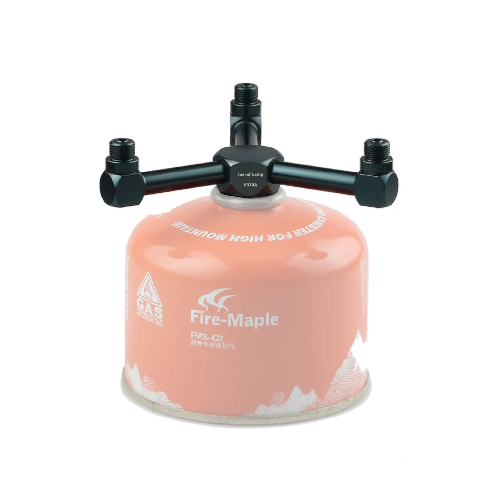 Adaptador de Cilindro de Gás Fogão de Acampamento ao ar Lampião a Gás Jeebel Acampamento Splitter Livre 3 Fogões ao ar livre