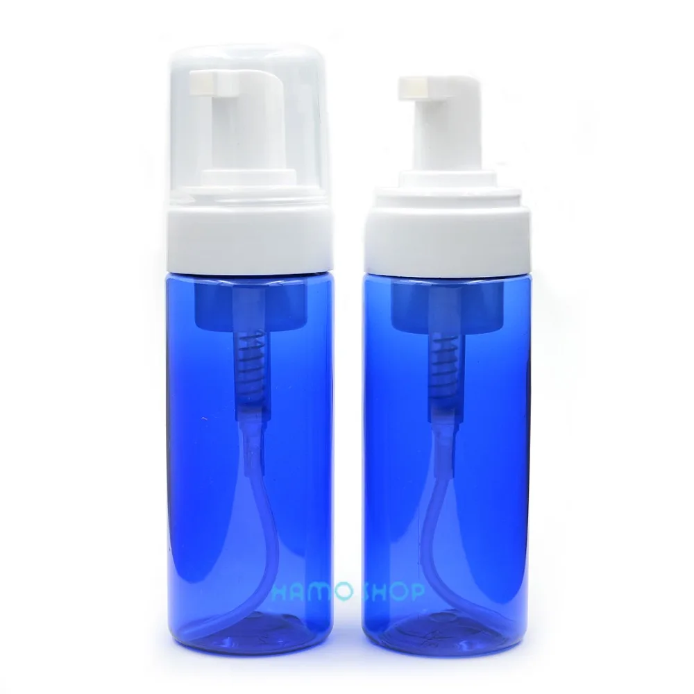 1pcs 150ml Blue DIY Mousse Bottle Foaming Plastic Pump Lotion Shampoo
