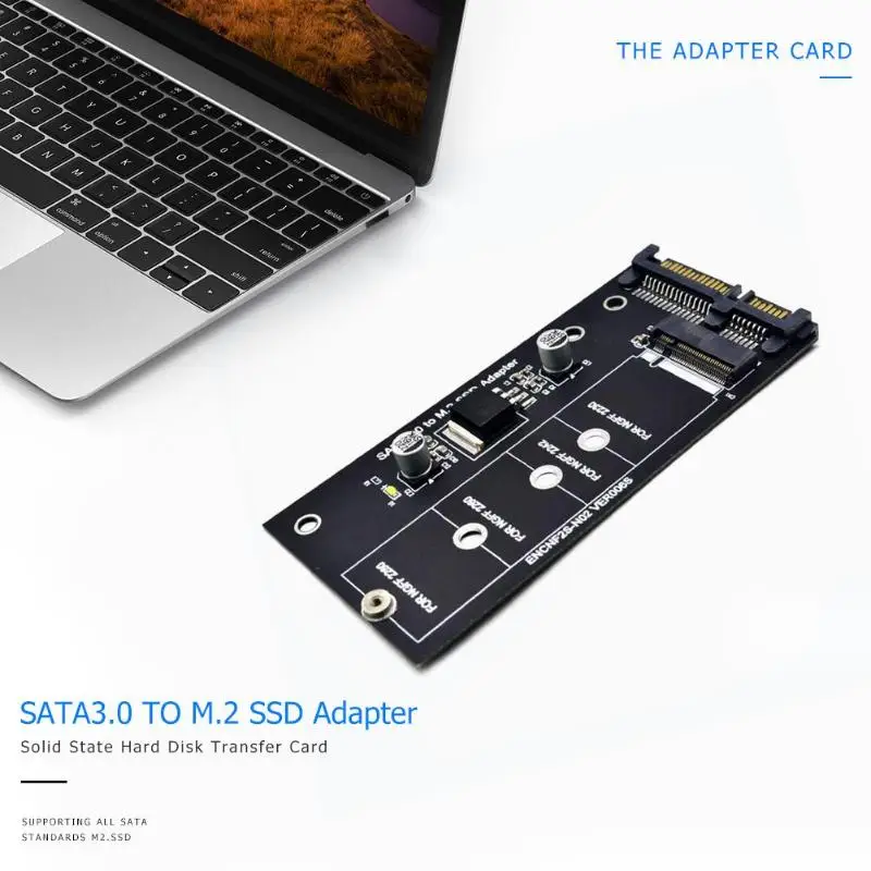 SATA 3,0 22 Pin к M.2 NGFF SSD адаптер карта расширения 6 Gpbs SATA к ключу B-M NGFF конвертер с двумя конденсаторами высокого качества