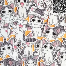 32 Pcs kitten expression Sticker for Luggage Skateboard Phone Laptop Moto Bicycle Wall Guitar Eason Stickers
