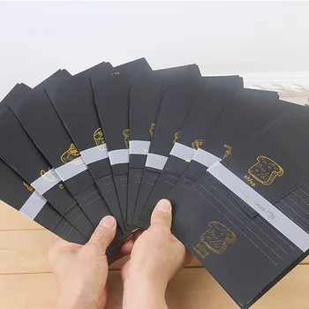 

9pcs/Set 3 envelopes + 6 sheets letter paper Creative Dessert Black Series Envelope For Gift Korean Stationery