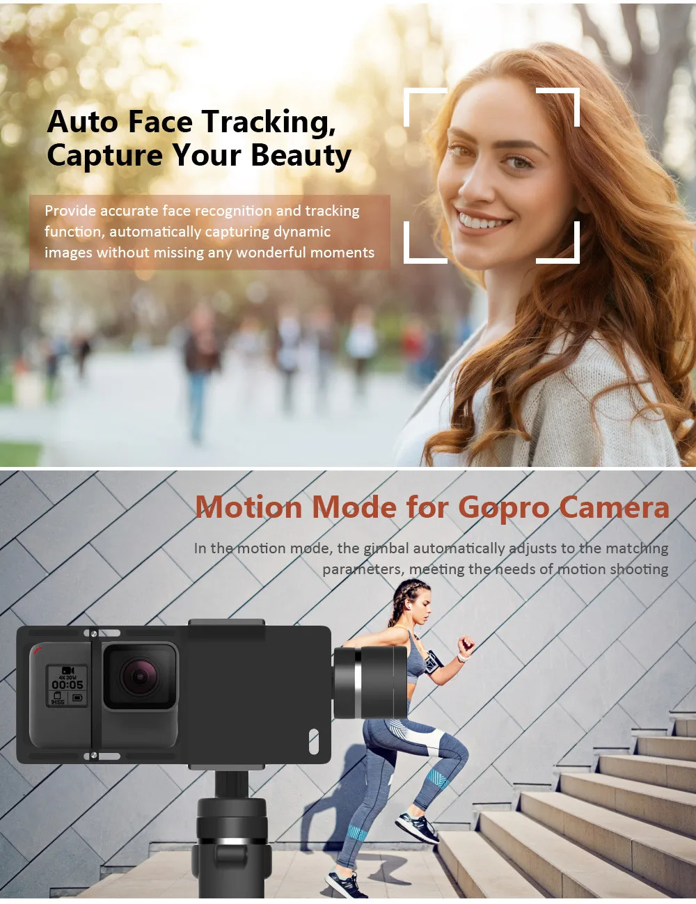 Ручной карданный стабилизатор для смартфона GoPro hero 6/5/4 SJcam XiaoYi 4k экшн/спортивные Камера